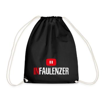 Lazy - Drawstring Bag - black - Front