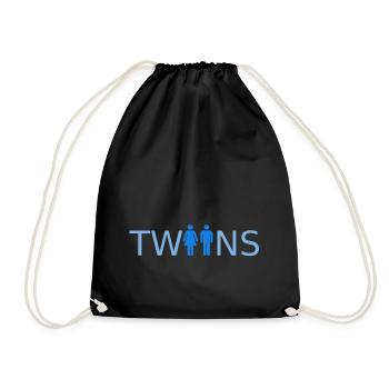 Twins Boys Girls Twins Dizygoti - Drawstring Bag - black - Front