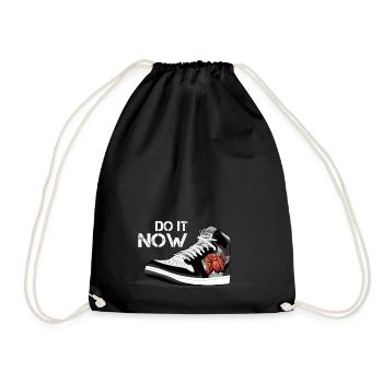 Sneaker Do it Now - Drawstring Bag - black - Front