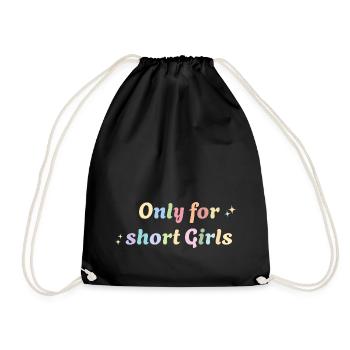 Only for little girls - Drawstring Bag - black - Front
