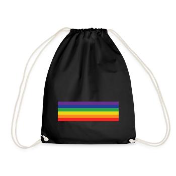 Rainbow flag - Drawstring Bag - black - Front