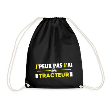 Je Peux Pas J'ai Tracteur Idée Cadeau Agriculteur - Sac de sport léger - noir - Devant