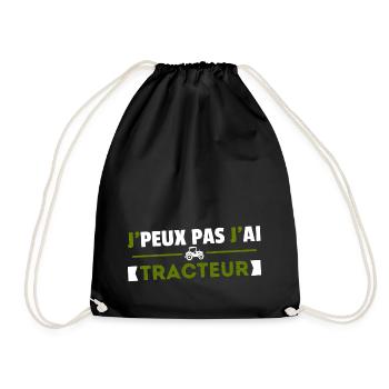 Je Peux Pas J'ai Tracteur Idée Cadeau Agriculteur - Sac de sport léger - noir - Devant