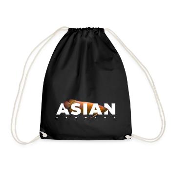 Asiatique Arowana Texte Moderne Poissonnier - Sac de sport léger - noir - Devant