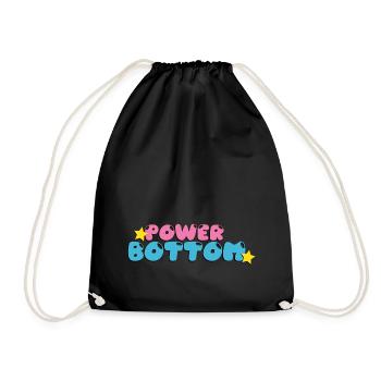 Power Bottom - Drawstring Bag - black - Front