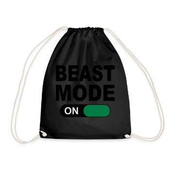 BEAST MODE ON - Drawstring Bag - black - Front