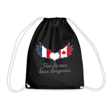 Binationalités France Canada FrancoCanadien - Sac de sport léger - noir - Devant