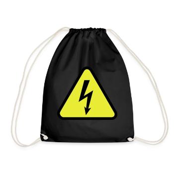 électricité - Sac de sport léger - noir - Devant