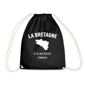 bretagne-histoire - Sac de sport léger - noir - Devant
