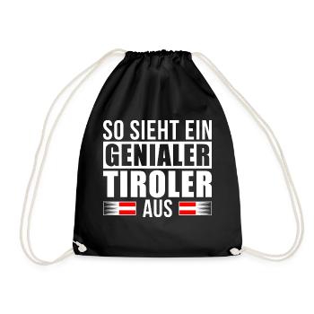 Genialer Tiroler - Turnbeutel - Schwarz - Vorne