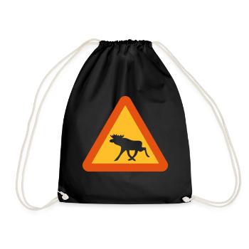 Attention Moose! - Sac de sport léger - noir - Devant