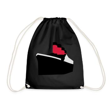 Liner vecteur océan - Sac de sport léger - noir - Devant