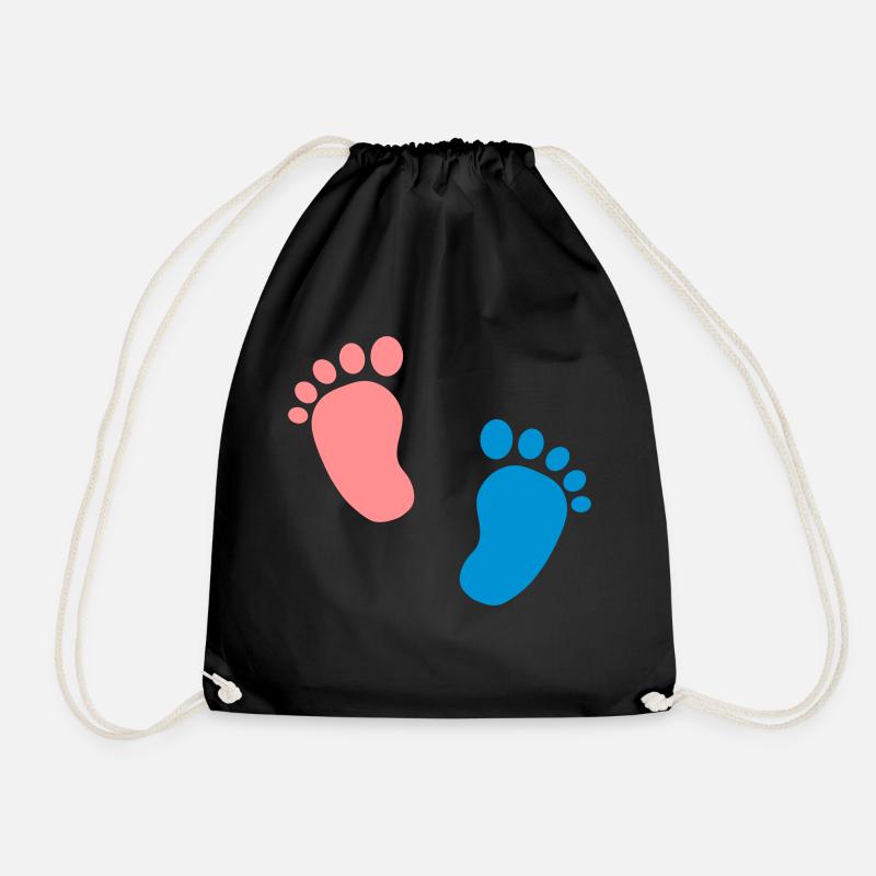 pieds de bébé - Sac de sport léger - noir