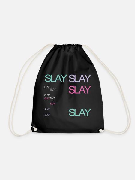 Slay - Drawstring Bag - black
