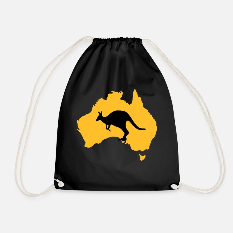 australia - Drawstring Bag - black