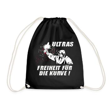 Ultras Freiheit für die Kurve - Turnbeutel - Schwarz - Vorne
