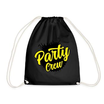 party crew - Turnbeutel - Schwarz - Vorne