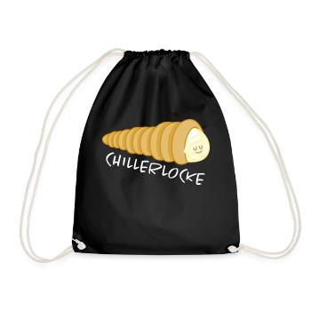 Schillerlocke Gebäck chill out - Turnbeutel - Schwarz - Vorne