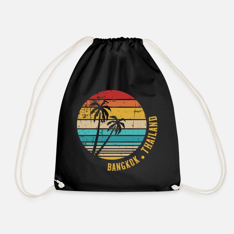 Bangkok - Drawstring Bag - black