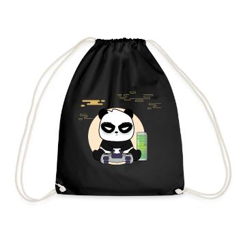 Un geek cool, joueur de panda, en colère, parfait pour la Saint-Valentin - Sac de sport léger - noir - Devant