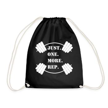 Just One More Rep - Drawstring Bag - black - Front