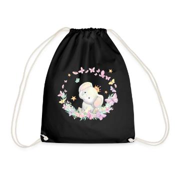 Doux éléphant bébé - Sac de sport léger - noir - Devant