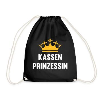 Kassen Prinzessin - Turnbeutel - Schwarz - Vorne