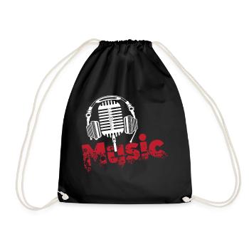 Music - Drawstring Bag - black - Front