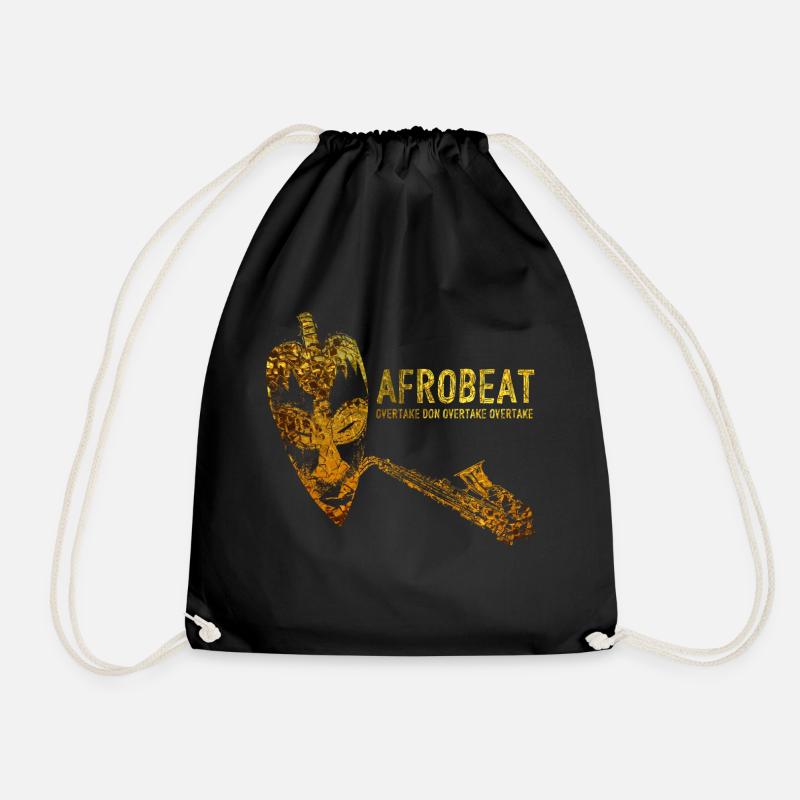 Afrobeat - Drawstring Bag - black