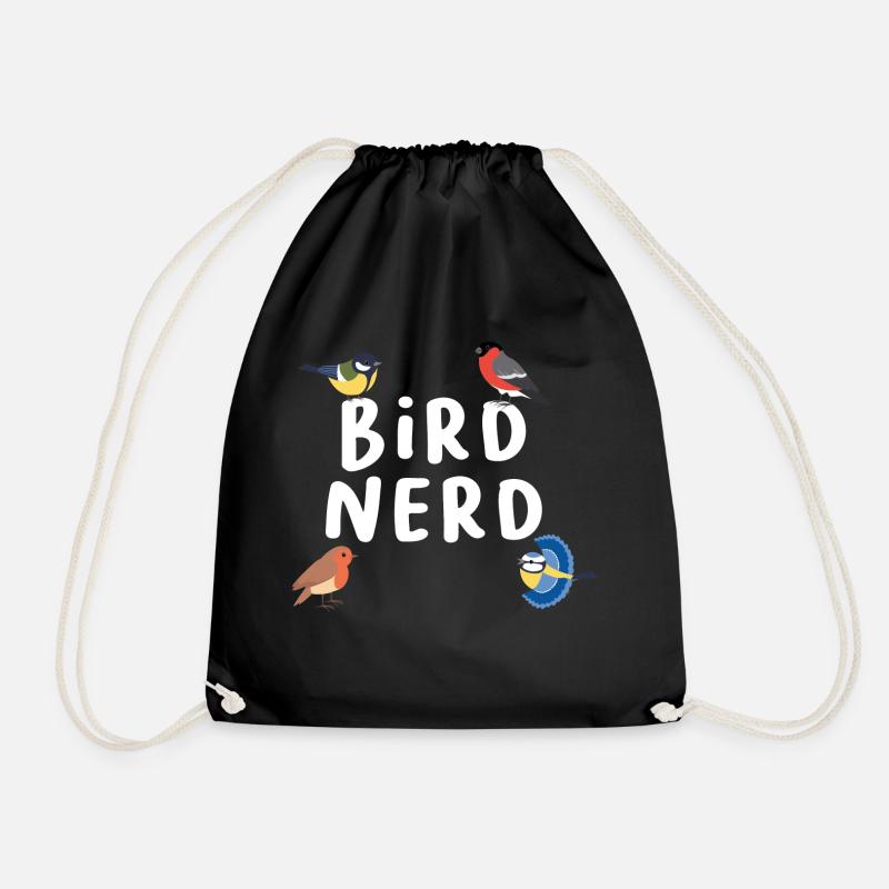 Bird Nerd - Turnbeutel - Schwarz