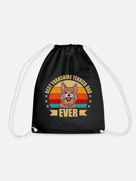 BEST YORKSHIRE TERRIER Papa - Drawstring Bag - black