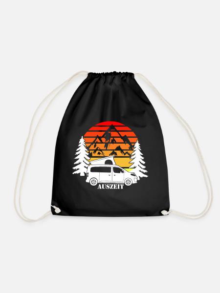 AUSZEIT - Camspter Van Design - Turnbeutel - Schwarz