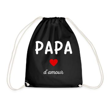 papa d'amour idée cadeau - Sac de sport léger - noir - Devant