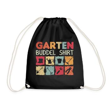 Garten Buddel Shirt - Gärtner T-Shirt Geschenk Gar - Turnbeutel - Schwarz - Vorne