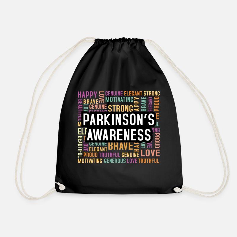 Parkinson's Sensitless. Psychiatrist Poison - Drawstring Bag - black