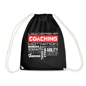 Leadership Coach Motivation Influencer Blogging - Drawstring Bag - black - Front