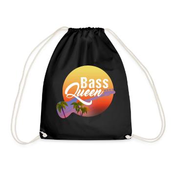 Die Königin des Basses - Turnbeutel - Schwarz - Vorne