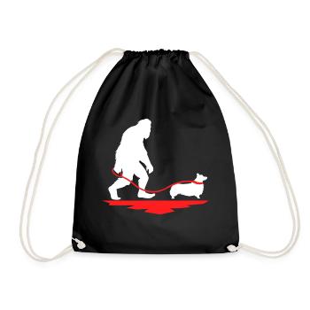 Bigfoot Dog Walk Corgi - Turnbeutel - Schwarz - Vorne