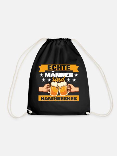 Echte Männer sind Handwerker - Turnbeutel - Schwarz