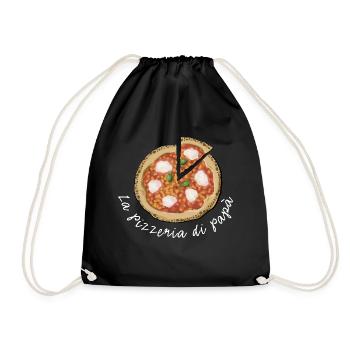 pizzeria di papa - Turnbeutel - Schwarz - Vorne