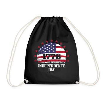 American Independence Day on July 4 - Drawstring Bag - black - Front