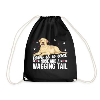 Goldendoodle Love Is Wet Nose Wagging Tail Funny - Turnbeutel - Schwarz - Vorne