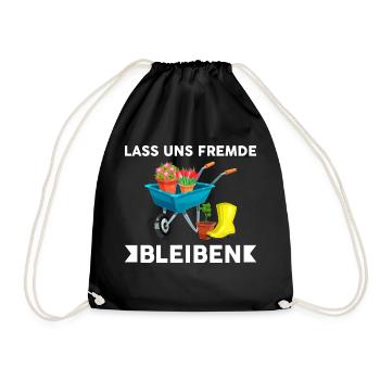Gartenarbeit Garten Gartenliebhaber Geschenk - Turnbeutel - Schwarz - Vorne