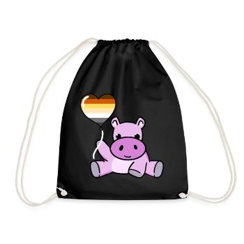 Hippo Balloon Gay Bear Pride - Sac de sport léger - noir - Devant