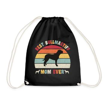 Meilleure maman Bullmastiff jamais amateurs de chiens vintage rétro - Sac de sport léger - noir - Devant