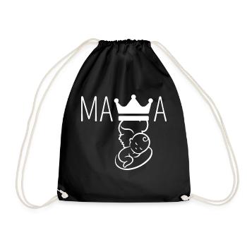 mama couronne - Sac de sport léger - noir - Devant