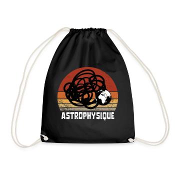 ASTROPHYSIQUE PLANETE TERRE VINTAGE RÉTRO SUNSET - Sac de sport léger - noir - Devant