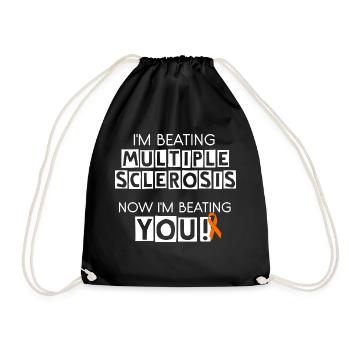 I'm Beating MS, Now I'm Beating You! - Drawstring Bag - black - Front