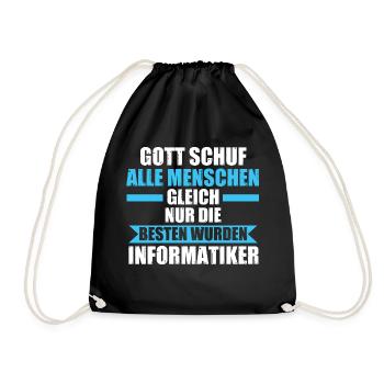 Programmieren Codieren Programmierer Geschenk - Turnbeutel - Schwarz - Vorne
