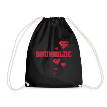 Idée cadeau Brunhilde - Sac de sport léger - noir - Devant